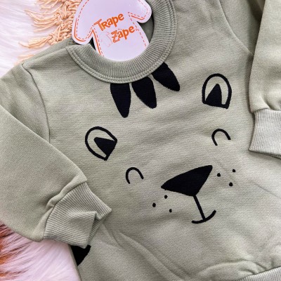 Conj. Casaco e Calça Cute Baby Tiger - Verde